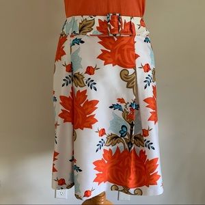 Talbots Silk Pleat Skirt With Belt Size 14